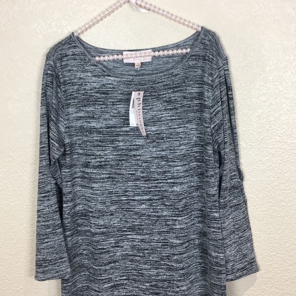 Philosophy Apparel Cold Shoulder Gray Maxi Dress Medium - Picture 6 of 7